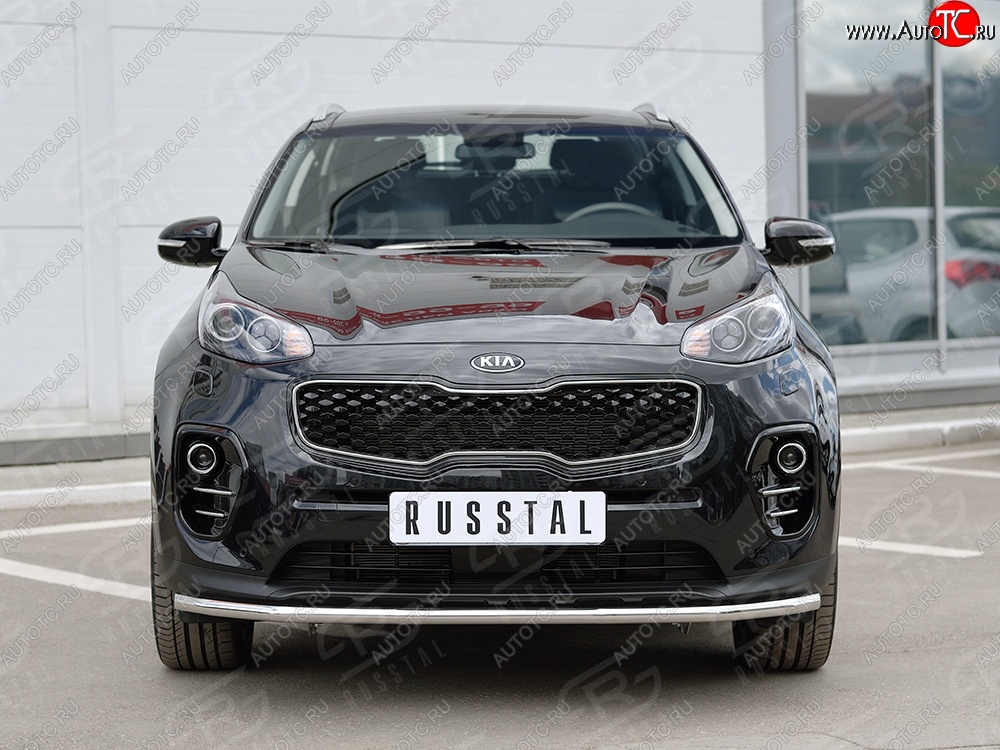 11 399 р. Защита переднего бампера (Ø42 мм, нержавейка) SLITKOFF  KIA Sportage  4 QL (2016-2018) дорестайлинг  с доставкой в г. Керчь