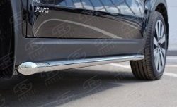 14 999 р. Защита порогов из круглой трубы диаметром 42 мм SLITKOFF  KIA Sportage  4 QL (2016-2018) дорестайлинг  с доставкой в г. Керчь. Увеличить фотографию 3