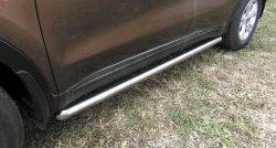Защита порогов из круглой трубы диаметром 57 мм Slitkoff KIA Sportage  4 QL (2016-2018) дорестайлинг