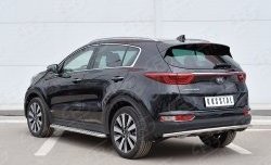 16 249 р. Защита заднего бампера (Ø42 мм, нержавейка) SLITKOFF  KIA Sportage  4 QL (2016-2018) дорестайлинг  с доставкой в г. Керчь. Увеличить фотографию 2
