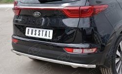 16 249 р. Защита заднего бампера (Ø42 мм, нержавейка) SLITKOFF  KIA Sportage  4 QL (2016-2018) дорестайлинг  с доставкой в г. Керчь. Увеличить фотографию 3