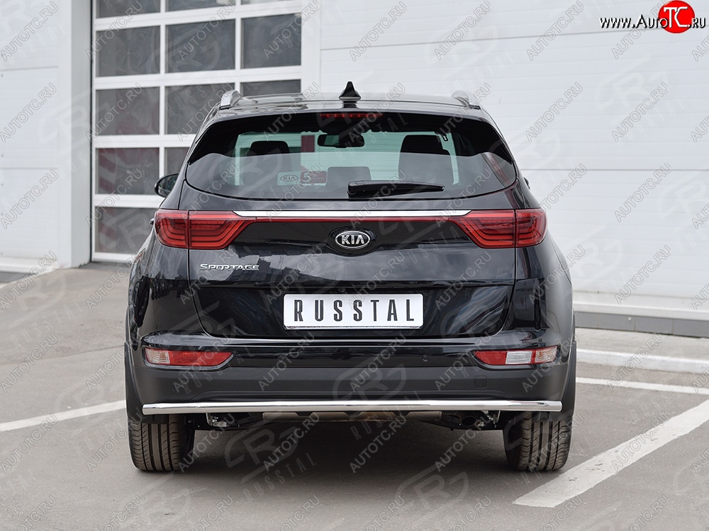 16 249 р. Защита заднего бампера (Ø42 мм, нержавейка) SLITKOFF  KIA Sportage  4 QL (2016-2018) дорестайлинг  с доставкой в г. Керчь