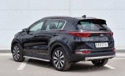 15 899 р. Защита заднего бампера (Ø63 мм дуга, нержавейка, кроме gt-line) SLITKOFF  KIA Sportage  4 QL (2016-2018) дорестайлинг  с доставкой в г. Керчь. Увеличить фотографию 2