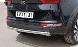 15 899 р. Защита заднего бампера (Ø63 мм дуга, нержавейка, кроме gt-line) SLITKOFF  KIA Sportage  4 QL (2016-2018) дорестайлинг  с доставкой в г. Керчь. Увеличить фотографию 3