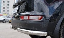 16 999 р. Защита заднего бампера (Ø63 мм уголки, нержавейка) SLITKOFF  KIA Sportage  4 QL (2016-2018) дорестайлинг  с доставкой в г. Керчь. Увеличить фотографию 3