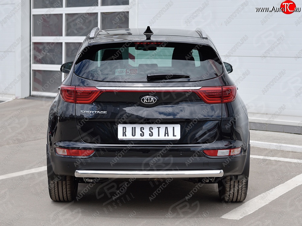 15 899 р. Защита заднего бампера (Ø63 мм дуга, нержавейка, кроме gt-line) SLITKOFF  KIA Sportage  4 QL (2016-2018) дорестайлинг  с доставкой в г. Керчь