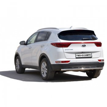 Защита заднего бампера ТехноСфера (Техно Сфера) (нержавейка, d51 mm) KIA Sportage  4 QL (2016-2018) дорестайлинг