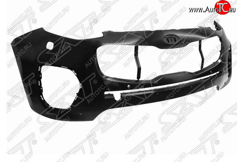 11 499 р. Передний бампер SAT (под омыватели и сонары)  KIA Sportage  4 QL (2016-2018) дорестайлинг (Неокрашенный)  с доставкой в г. Керчь