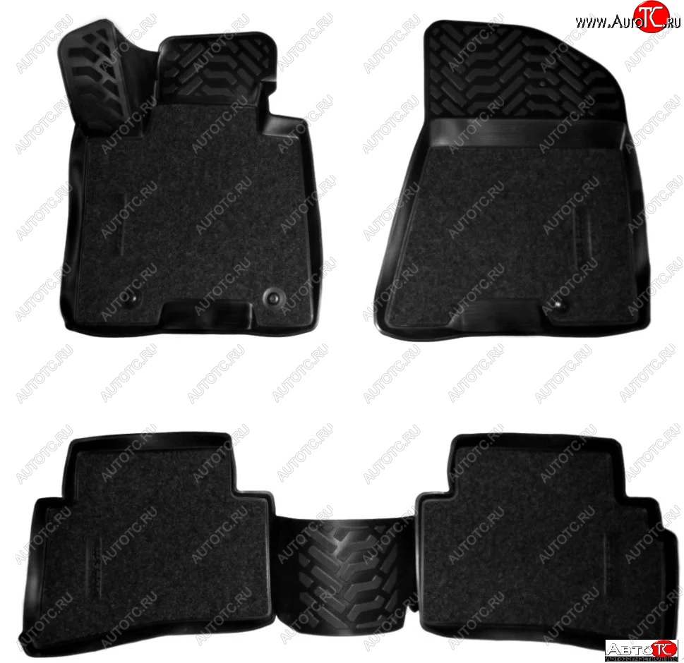 3 369 р. Коврики салона Aileron (3D) SOFT  KIA Sportage  4 QL (2016-2018) дорестайлинг  с доставкой в г. Керчь