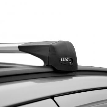 17 089 р. Багажник сборе на низкие рейлинги LUX BRIDGE  KIA Sportage  4 QL (2016-2022) дорестайлинг, рестайлинг (дуги аэро-трэвэл, серебро, 99/99 см)  с доставкой в г. Керчь. Увеличить фотографию 6