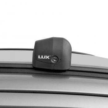 18 189 р. Багажник сборе на низкие рейлинги LUX BRIDGE  KIA Sportage  4 QL (2016-2022) дорестайлинг, рестайлинг (дуги аэро-трэвэл, черный, 99/99 см)  с доставкой в г. Керчь. Увеличить фотографию 3