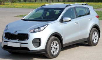 9 249 р. Рейлинги АПС  KIA Sportage  4 QL (2016-2018) дорестайлинг (Черно-серые, без поперечин)  с доставкой в г. Керчь. Увеличить фотографию 2