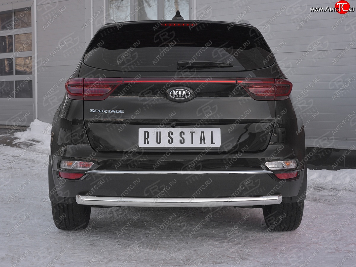 16 799 р. Защита заднего бампера (Ø63 мм, нержавейка) SLITKOFF  KIA Sportage  4 QL (2018-2022) рестайлинг  с доставкой в г. Керчь