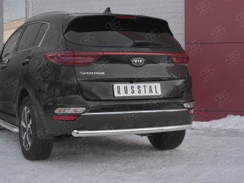 16 799 р. Защита заднего бампера (Ø63 мм, нержавейка) SLITKOFF  KIA Sportage  4 QL (2018-2022) рестайлинг  с доставкой в г. Керчь. Увеличить фотографию 2