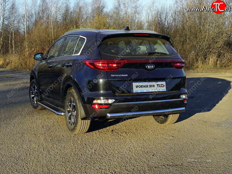 20 699 р. Защита заднего бампера (овальная) ТСС 75х42 мм  KIA Sportage  4 QL (2018-2022) рестайлинг  с доставкой в г. Керчь