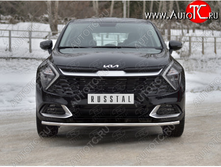 14 699 р. Защита переднего бампера (кроме STYLE и X-LINE, труба, d42) SLITKOFF  KIA Sportage  5 NQ5 (2021-2025)  с доставкой в г. Керчь