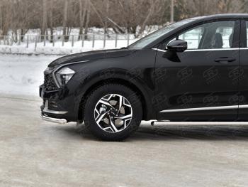 15 899 р. Защита переднего бампера (кроме STYLE и X-LINE, труба, d63мм.) SLITKOFF  KIA Sportage  5 NQ5 (2021-2025)  с доставкой в г. Керчь. Увеличить фотографию 3