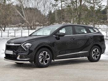 15 899 р. Защита переднего бампера (кроме STYLE и X-LINE, труба, d63мм.) SLITKOFF  KIA Sportage  5 NQ5 (2021-2025)  с доставкой в г. Керчь. Увеличить фотографию 4