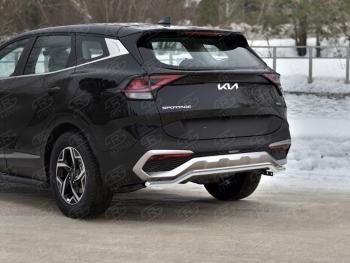 12 299 р. Защита заднего бампера (труба, d42, волна) SLITKOFF  KIA Sportage  5 NQ5 (2021-2025)  с доставкой в г. Керчь. Увеличить фотографию 2