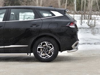 13 399 р. Защита заднего бампера (уголки из трубы, d63мм.) SLITKOFF  KIA Sportage  5 NQ5 (2021-2025)  с доставкой в г. Керчь. Увеличить фотографию 3