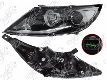 Левая фара (галоген, LED, под электрокорректор) DEPO KIA Sportage  3 SL (2010-2016) дорестайлинг, рестайлинг