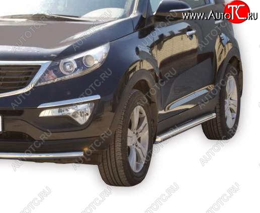 30 999 р. Защита порогов ТехноСфера (Техно Сфера) (нержавейка, 63.5 mm)  KIA Sportage  3 SL (2010-2016) дорестайлинг, рестайлинг  с доставкой в г. Керчь