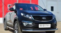 15 799 р. Одинарная защита переднего бампера диаметром 63 мм SLITKOFF  KIA Sportage  3 SL (2010-2014) дорестайлинг  с доставкой в г. Керчь. Увеличить фотографию 4
