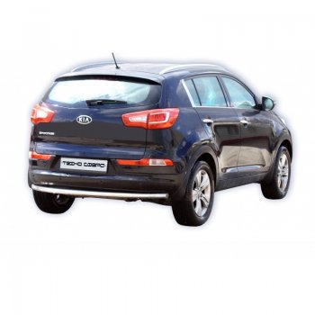 Защита заднего бампера ТехноСфера (Техно Сфера) (нержавейка, d51 mm) KIA Sportage  3 SL (2010-2016) дорестайлинг, рестайлинг