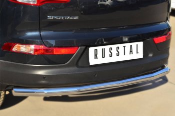 12 999 р. Защита заднего бампера (Ø63 мм, нержавейка) RUSSTAL  KIA Sportage  3 SL (2010-2016) дорестайлинг, рестайлинг  с доставкой в г. Керчь. Увеличить фотографию 2