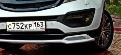 5 399 р. Накладка на передний бампер Ixion Style  KIA Sportage  3 SL (2010-2014) дорестайлинг (Неокрашенная)  с доставкой в г. Керчь. Увеличить фотографию 2