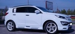 7 799 р. Накладка на передний бампер JSW Style  KIA Sportage  3 SL (2010-2014) дорестайлинг (Неокрашенная)  с доставкой в г. Керчь. Увеличить фотографию 4