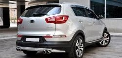 5 399 р. Накладка на задний бампер Ixion Style  KIA Sportage  3 SL (2010-2016) дорестайлинг, рестайлинг (Неокрашенная)  с доставкой в г. Керчь. Увеличить фотографию 8