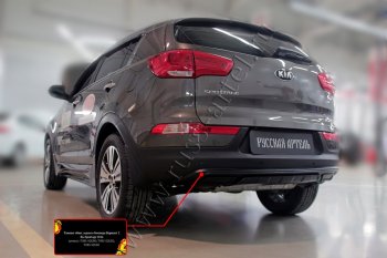 5 649 р. Диффузор заднего бампера RA  KIA Sportage  3 SL (2010-2016) дорестайлинг, рестайлинг (Шагрень, цвет черный)  с доставкой в г. Керчь. Увеличить фотографию 2