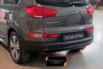 5 649 р. Диффузор заднего бампера RA  KIA Sportage  3 SL (2010-2016) дорестайлинг, рестайлинг (Шагрень, цвет черный)  с доставкой в г. Керчь. Увеличить фотографию 3