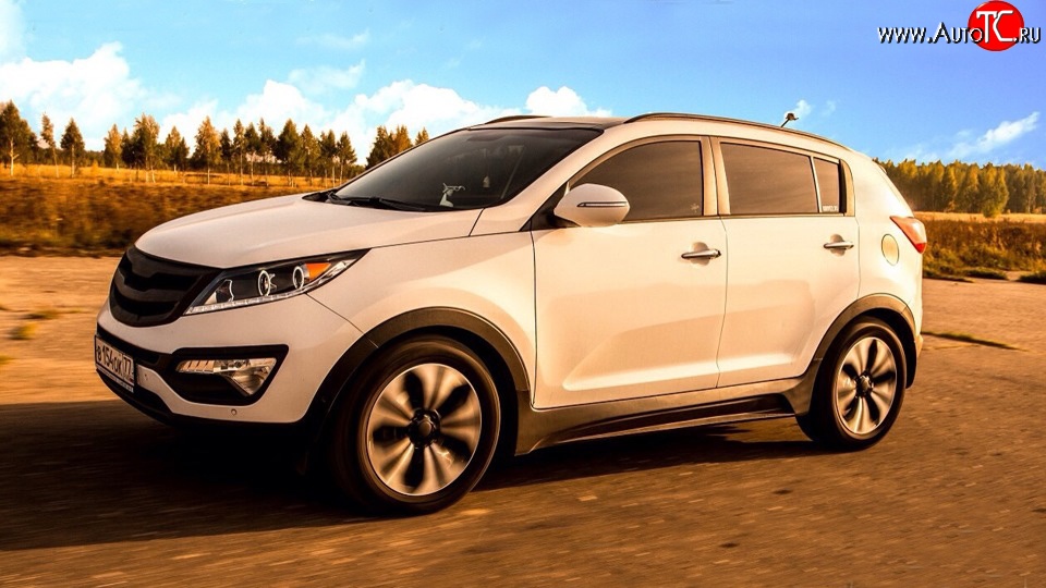 12 599 р. Пороги накладки JSW Style  KIA Sportage  3 SL (2010-2016) дорестайлинг, рестайлинг (Неокрашенные)  с доставкой в г. Керчь