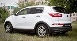 8 249 р. Пороги накладки RA  KIA Sportage  3 SL (2010-2016) дорестайлинг, рестайлинг (Неокрашенные)  с доставкой в г. Керчь. Увеличить фотографию 2
