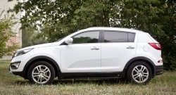8 249 р. Пороги накладки RA  KIA Sportage  3 SL (2010-2016) дорестайлинг, рестайлинг (Неокрашенные)  с доставкой в г. Керчь. Увеличить фотографию 4