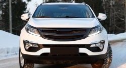 5 349 р. Решётка радиатора RA V2  KIA Sportage  3 SL (2010-2016) дорестайлинг, рестайлинг (С сеткой металлик, Неокрашенная)  с доставкой в г. Керчь. Увеличить фотографию 4