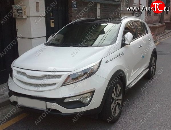 1 649 р. Реснички на фары CT KIA Sportage 3 SL дорестайлинг (2010-2014) (Неокрашенные)  с доставкой в г. Керчь