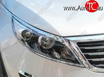 3 599 р. Накладки на фары СТ KIA Sportage 3 SL дорестайлинг (2010-2014) (Неокрашенные)  с доставкой в г. Керчь