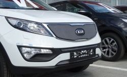 1 539 р. Нижняя сетка на бампер (рестайлинг) Russtal (хром) KIA Sportage 3 SL дорестайлинг (2010-2014)  с доставкой в г. Керчь. Увеличить фотографию 10