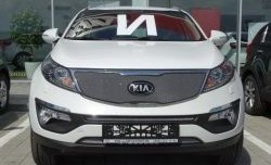 1 539 р. Нижняя сетка на бампер (рестайлинг) Russtal (хром) KIA Sportage 3 SL дорестайлинг (2010-2014)  с доставкой в г. Керчь. Увеличить фотографию 11