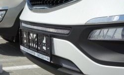 1 379 р. Средняя сетка на бампер (рестайлинг) Russtal (хром) KIA Sportage 3 SL дорестайлинг (2010-2014)  с доставкой в г. Керчь. Увеличить фотографию 5