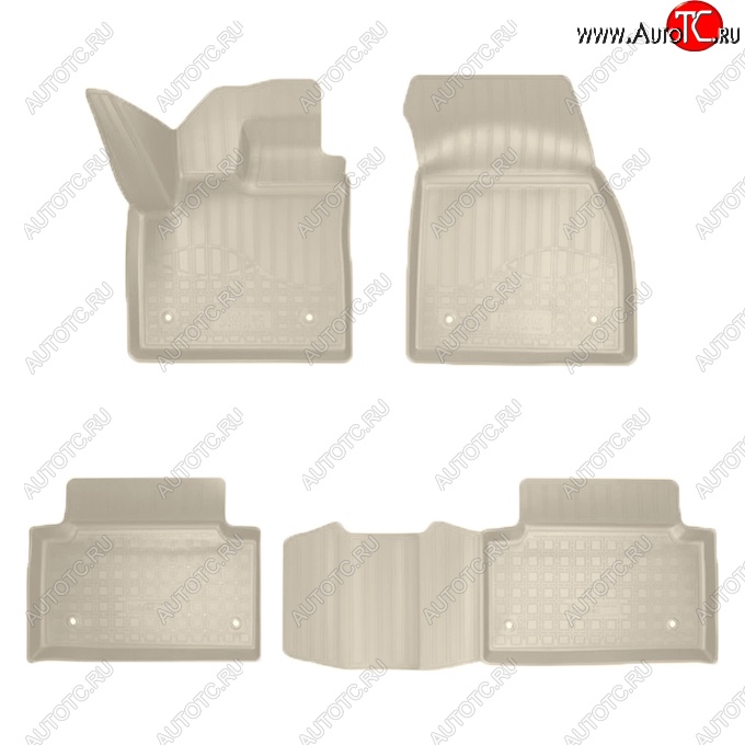 2 349 р. Коврики салонные Noplast (3D)  Land Rover Range Rover Evoque  2 L551 (2018-2025) (Бежевые)  с доставкой в г. Керчь