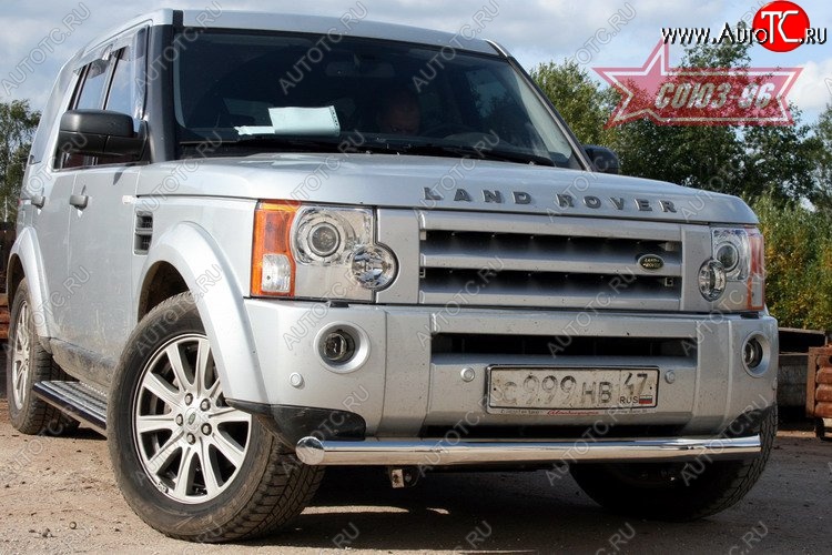 16 379 р. Защита переднего бампера одинарная Souz-96 (d76) Land Rover Discovery 3 L319 (2004-2009)  с доставкой в г. Керчь