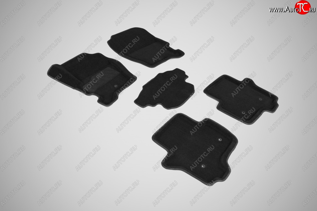 5 899 р. Износостойкие коврики в салон SeiNtex Premium 3D 4 шт. (ворсовые, черные) Land Rover Discovery 3 L319 (2004-2009)  с доставкой в г. Керчь