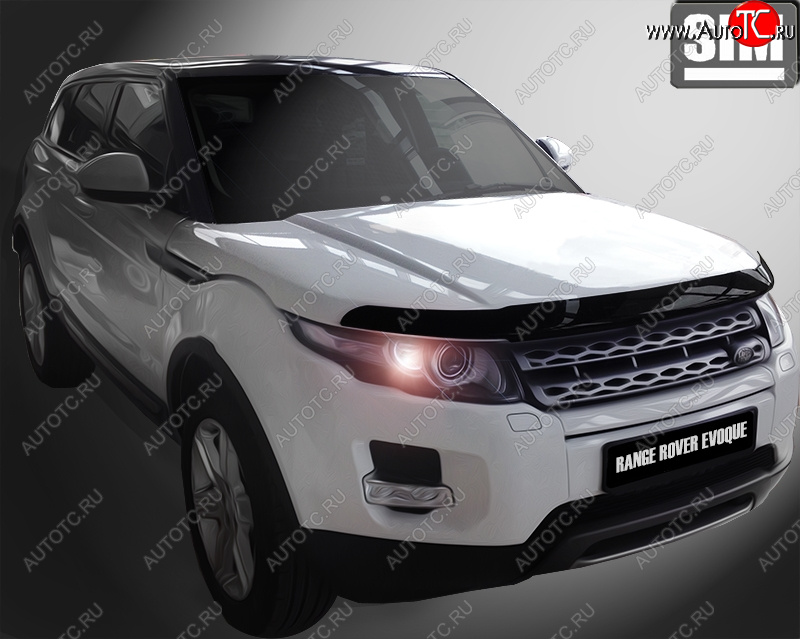 5 079 р. Дефлектор капота SIM Land Rover Range Rover Evoque 1 L538 рестайлинг 5 дв. (2015-2018)  с доставкой в г. Керчь