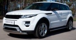 18 549 р. Защита переднего бампера (2 трубыØ75х42 мм, нержавейка) Russtal Land Rover Range Rover Evoque 1 L538 дорестайлинг 5 дв. (2011-2015)  с доставкой в г. Керчь. Увеличить фотографию 4