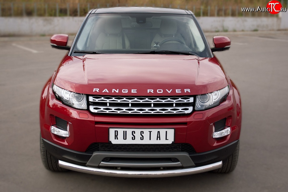 15 349 р. Одинарная защита переднего бампера диаметром 63 мм (Prestige u Pure) SLITKOFF  Land Rover Range Rover Evoque  1 L538 (2011-2015) дорестайлинг 3 дв., дорестайлинг 5 дв.  с доставкой в г. Керчь
