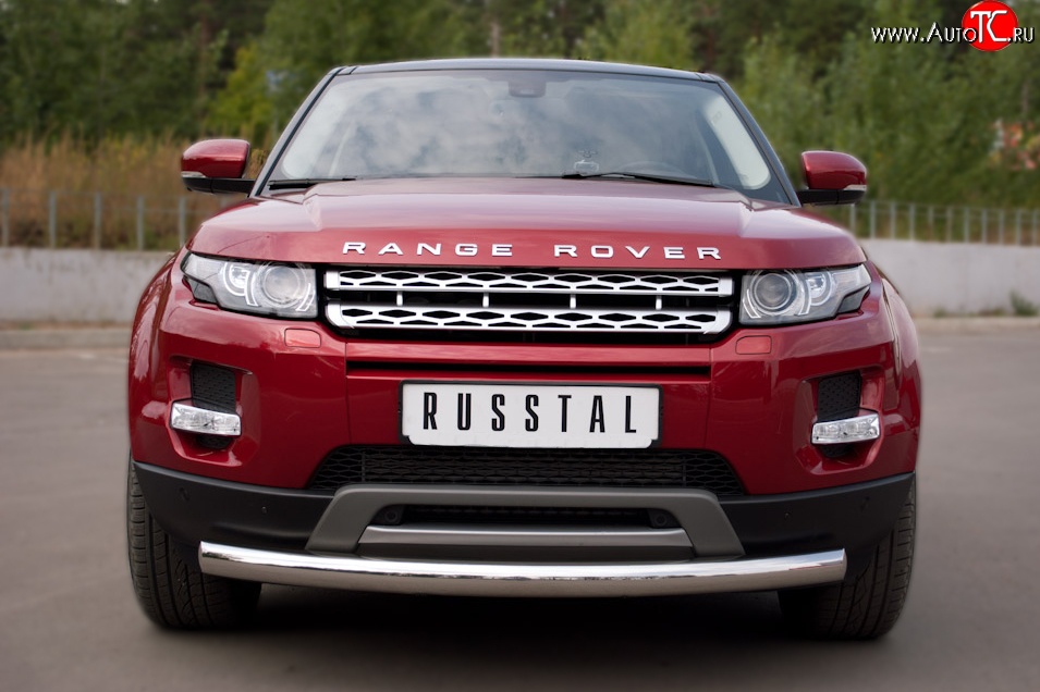 15 999 р. Одинарная защита переднего бампера диаметром 76 мм (Prestige u Pure) SLITKOFF  Land Rover Range Rover Evoque  1 L538 (2011-2015) дорестайлинг 3 дв., дорестайлинг 5 дв.  с доставкой в г. Керчь